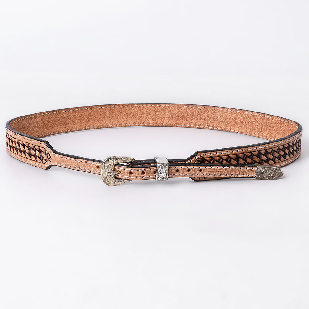 American Darling Hand tooled Hatband Genuine American Leather Western Adjustable Unisex