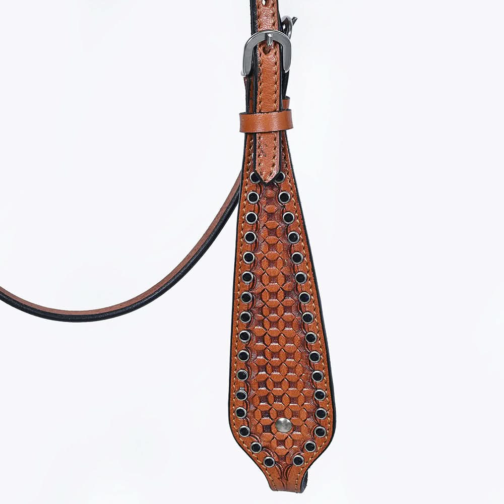 COMFYTACK Western Horse Headstall Breast Collar Set American Leather Tan