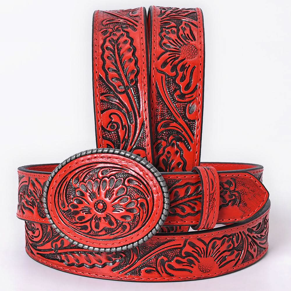 Beautifully hand tooled Genuine American Leather Belt Men and  Women