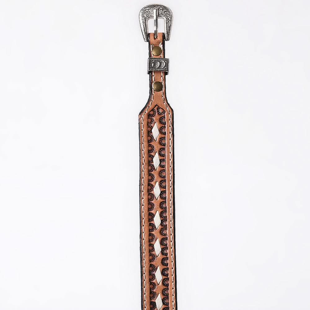 American Darling Hand tooled Hatband Genuine American Leather Western Adjustable Unisex