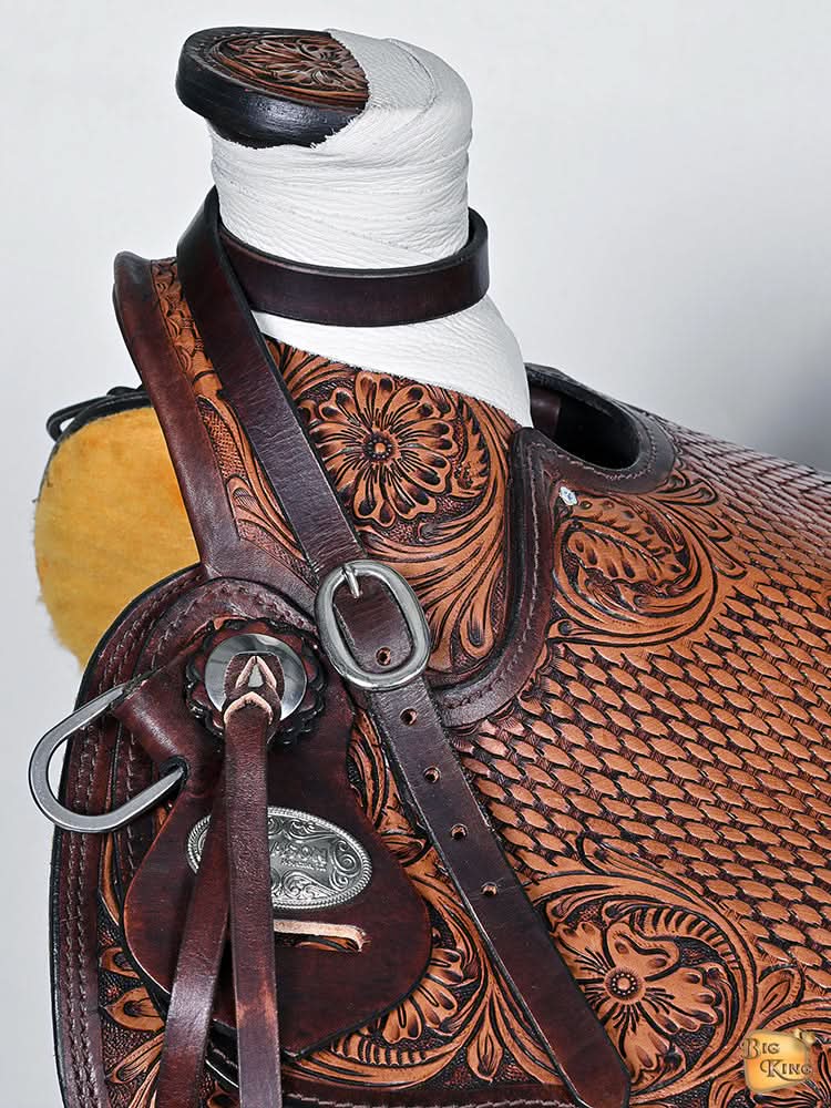 Hilason Western Horse Saddle Wade Ranch Roping American Leather Antique Brown