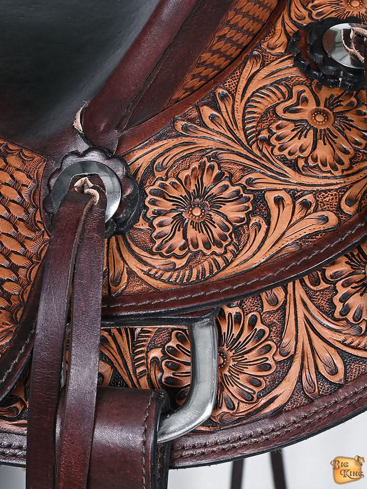 Hilason Western Horse Saddle Wade Ranch Roping American Leather Antique Brown