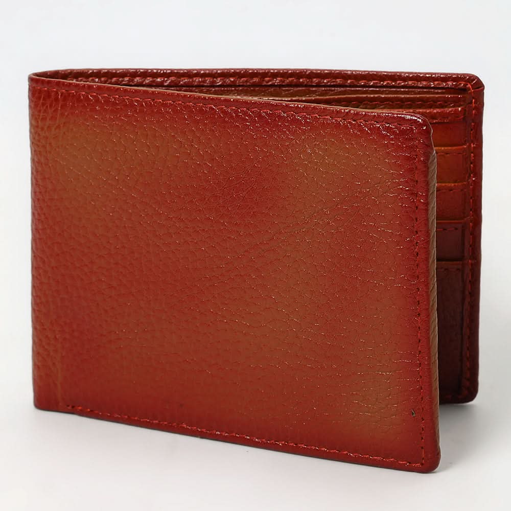 OHLAY Rodeo Genuine Leather Western Bifold Wallet For Men Mahogany