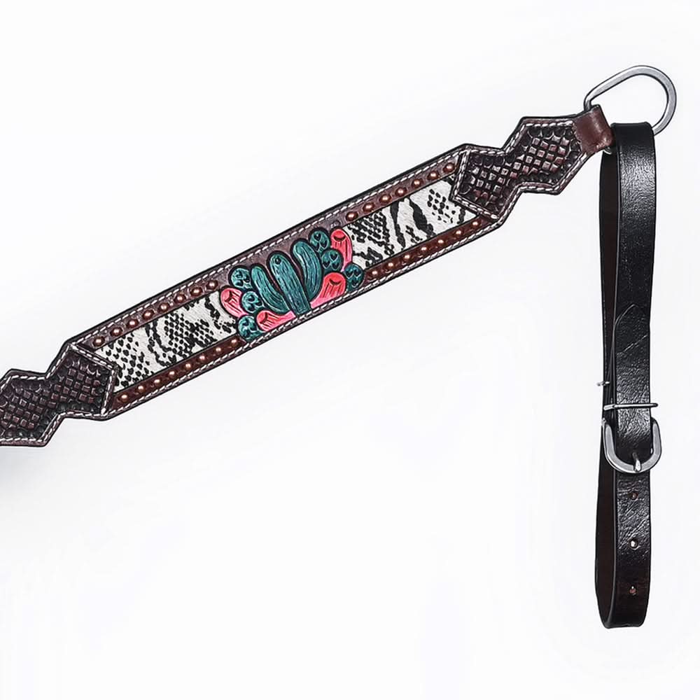 Bar H Equine American Leather Horse Saddle Tack One Ear Headstall | Breast Collar | Browband Headstall | Wither Strap | Tack Set for Horses BER170