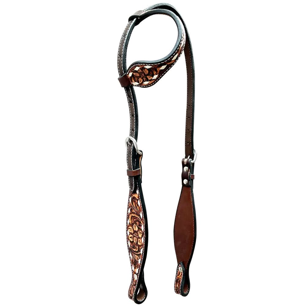 Bar H Equine Genuine Western American Leather Horse Premium Headstall & Breast Collar Set