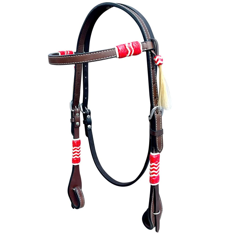 Bar H Equine American Leather Horse Saddle Tack One Ear Headstall | Breast Collar | Browband Headstall | Wither Strap | Tack Set BER282