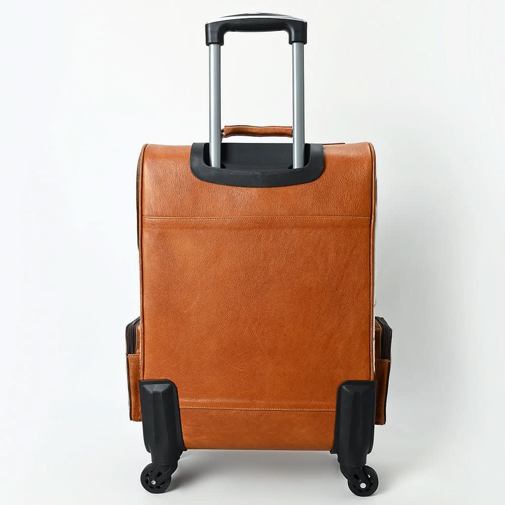 American Darling Travel Case Beautifully Hand Tooled  Hair-On Genuine Leather women bag western handbag purse