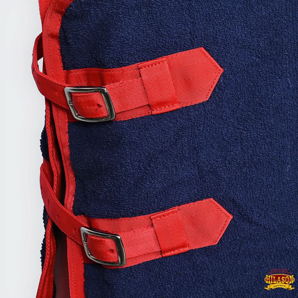 HILASON Western Equine Premium Cotton Towel Horse Blanket Navy Blue