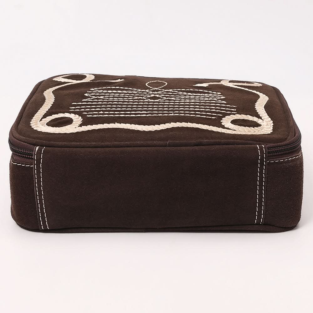 American Darling Suede Genuine Leather Jewelry Case Bag