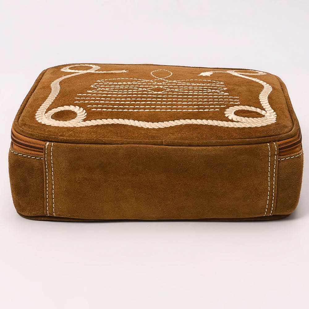 American Darling Suede Genuine Leather Jewelry Case Bag