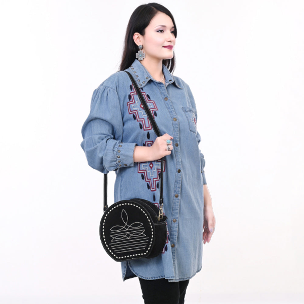 American Darling Canteen Genuine Leather women bag western handbag purse