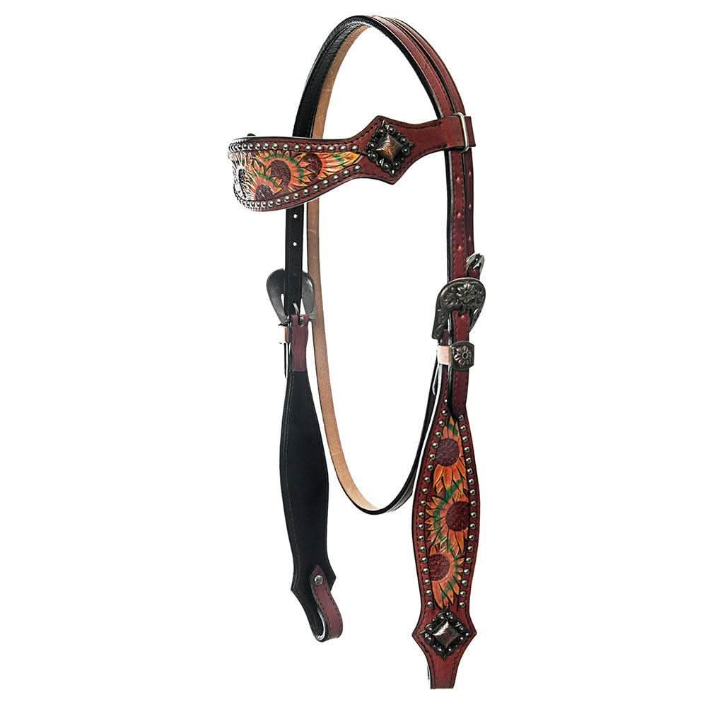 AMERICAN DARLING Western Horse Headstall Breast Collar Set American Leather