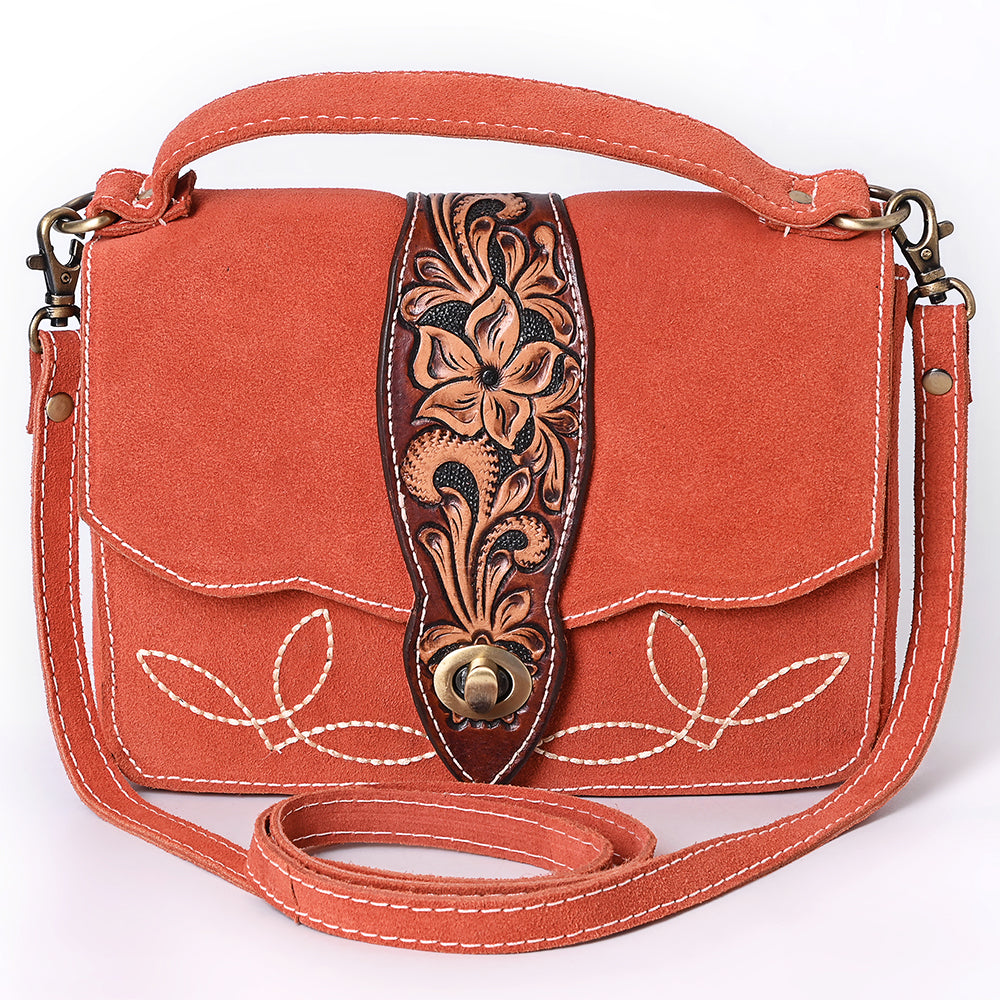 American Darling Crossbody Hand Tooled Suede Genuine Leather Women Bag Western Handbag Purse