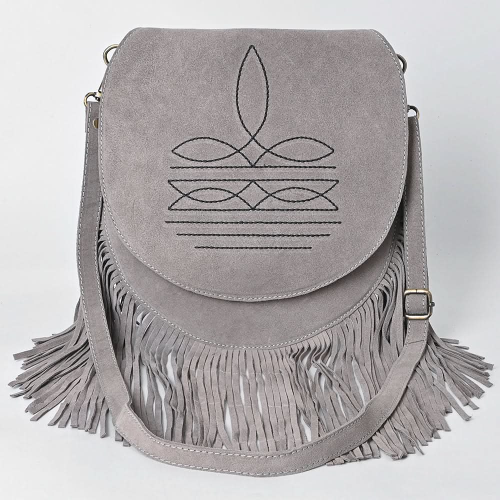 American Darling Crossbody Genuine Suede Leather Women's Bag Western Handbag Purse | Hand tooled