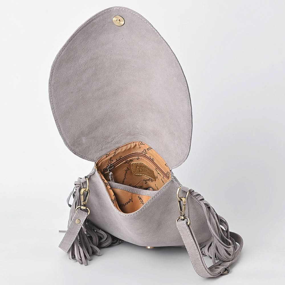 American Darling Crossbody Genuine Suede Leather Women's Bag Western Handbag Purse | Hand tooled