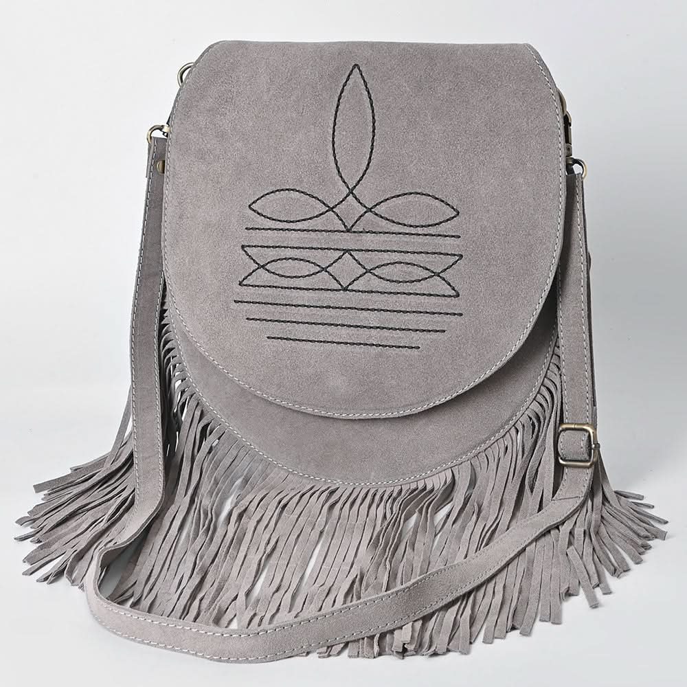 American Darling Crossbody Genuine Suede Leather Women's Bag Western Handbag Purse | Hand tooled