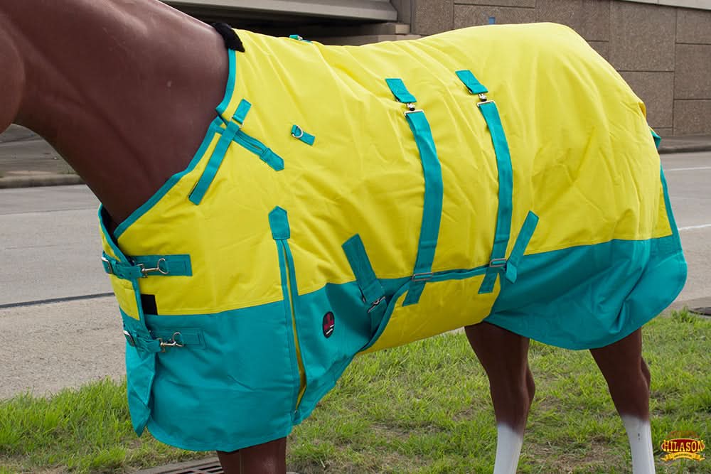 Hilason 1200D Winter Waterproof Turnout Horse Blanket Belly Wrap Yellow