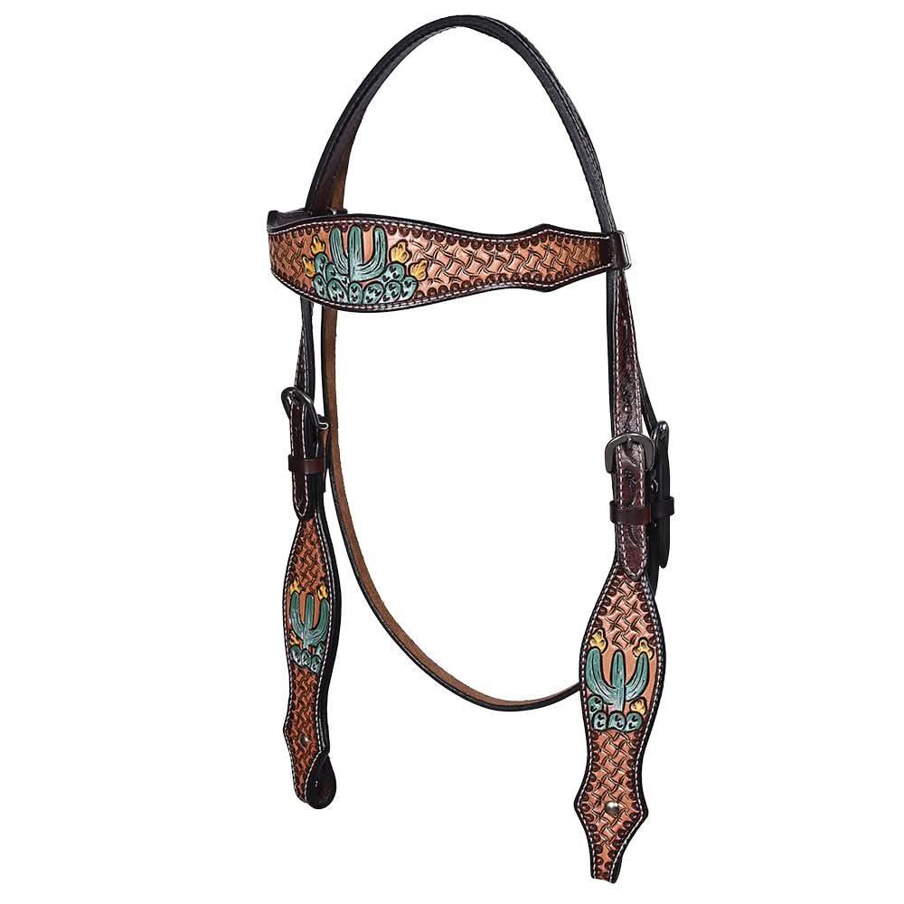 HILASON Western Horse Hand Carved American Leather Breast Collar Headstall