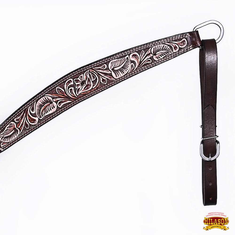 HILASON Western Horse Hand Carved American Leather Breast Collar Headstall