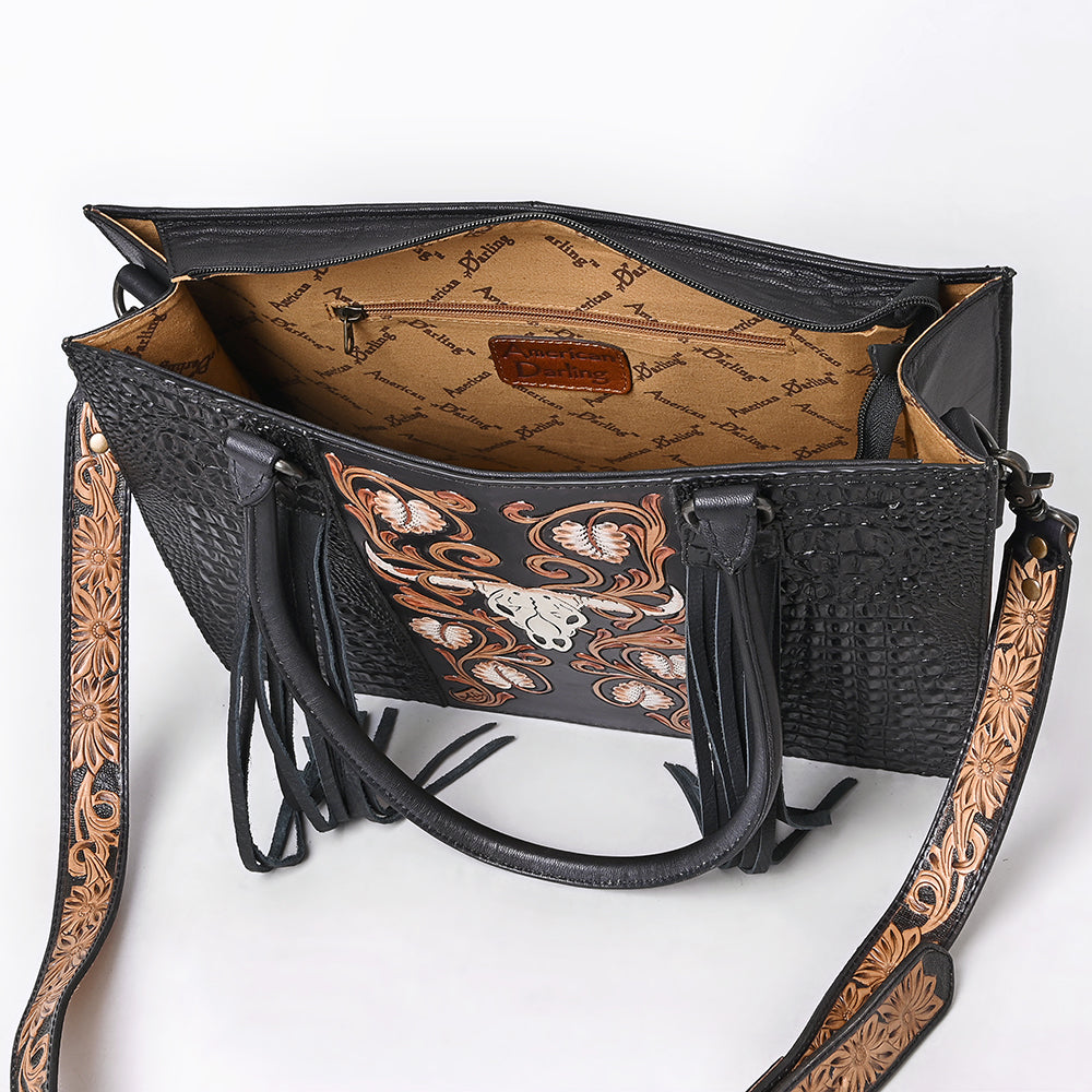 American Darling Tote Hand Tooled Saddle Blanket Genuine Leather Women Bag Western Handbag Purse