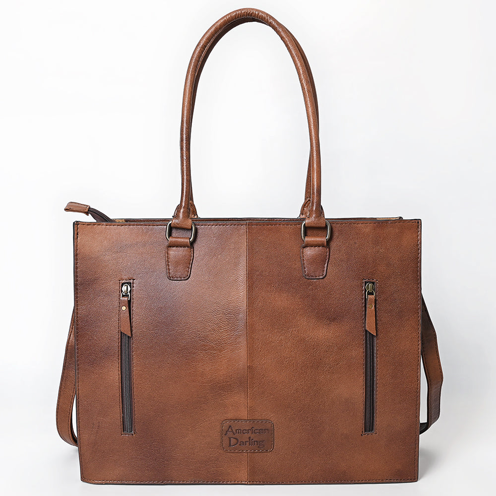 American Darling Tote Hand Tooled Printed Genuine Leather Women Bag Western Handbag Purse