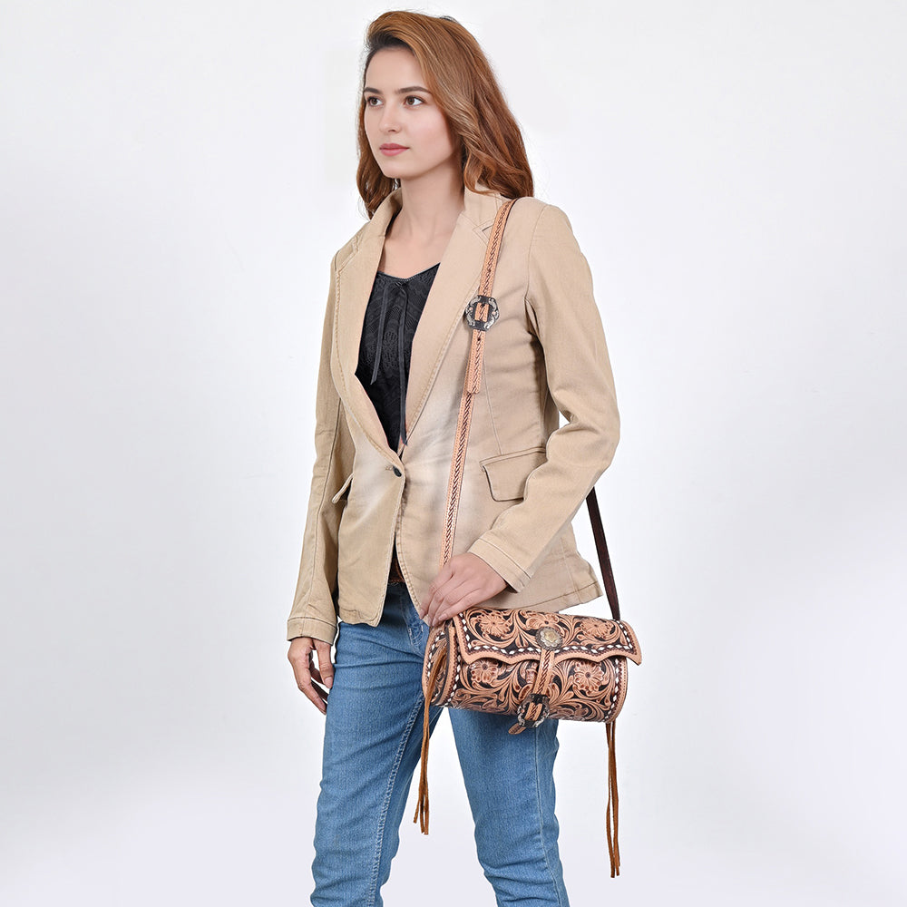 American Darling Organiser Bag Beautifully Hand Tooled Leather women