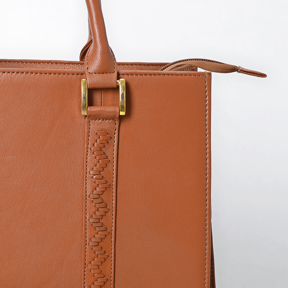 Never Mind  Briefcase Genuine Leather Women Bag Western Handbag Purse