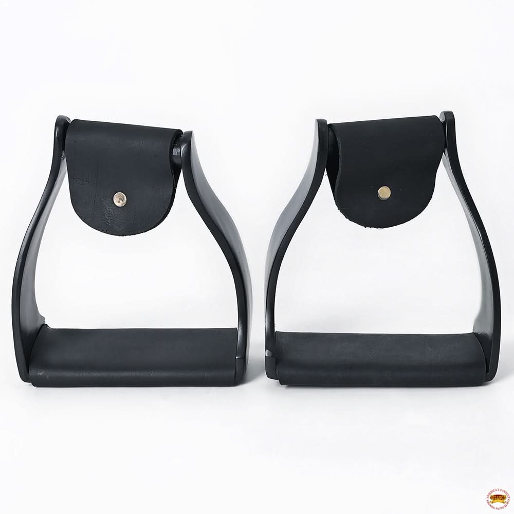 HILASON 3 in Neck Western Horse Heavy Duty Iron Saddle Stirrups Pair