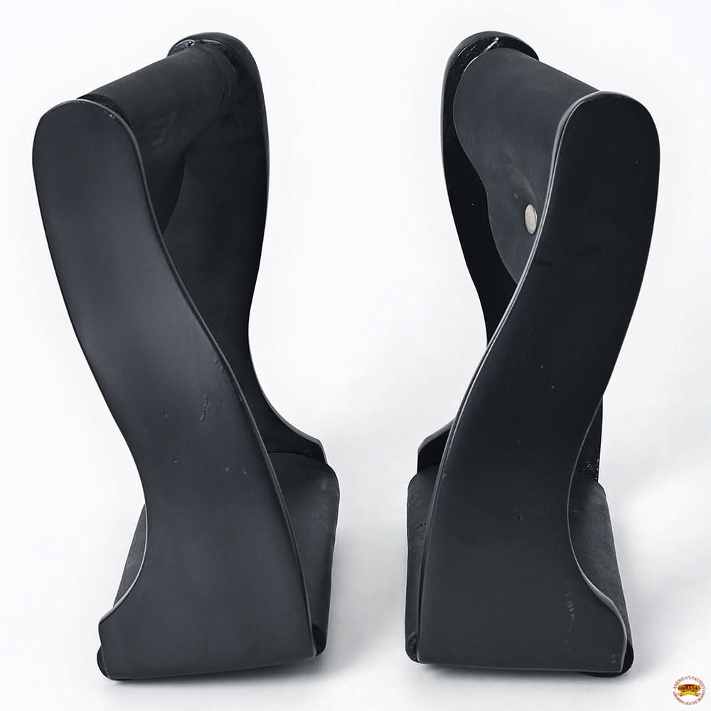 HILASON 3 in Neck Western Horse Heavy Duty Iron Saddle Stirrups Pair