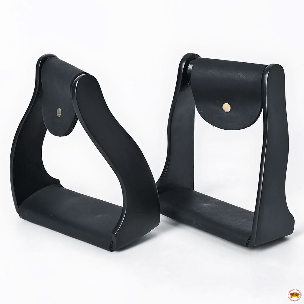 HILASON 3 in Neck Western Horse Heavy Duty Iron Saddle Stirrups Pair