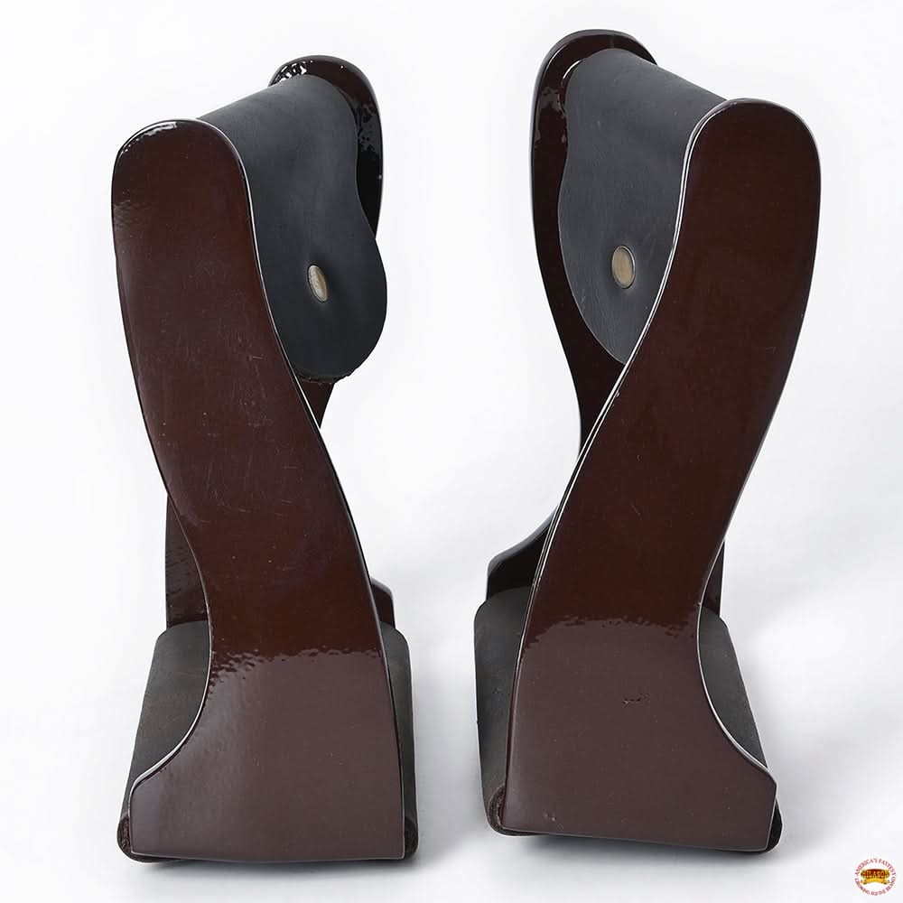 HILASON 3 in Neck Western Horse Heavy Duty Iron Saddle Stirrups Pair