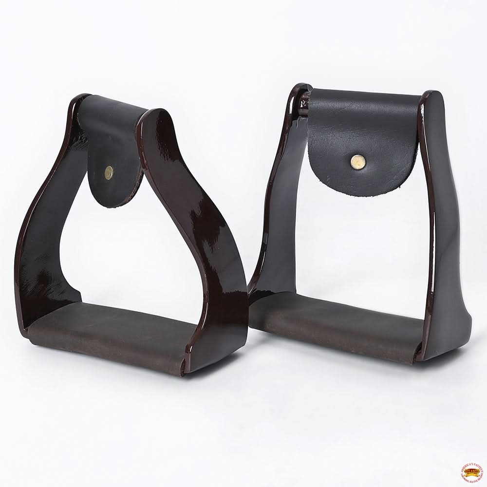 HILASON 3 in Neck Western Horse Heavy Duty Iron Saddle Stirrups Pair