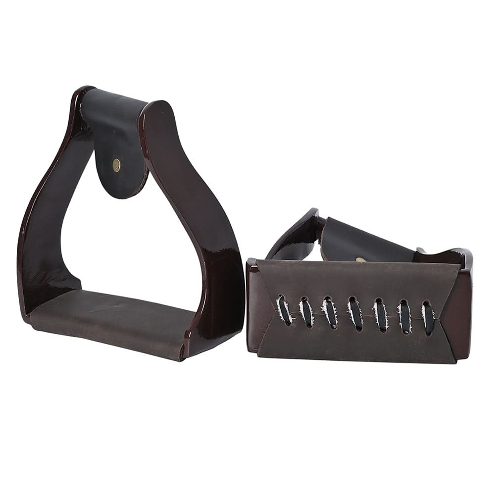 HILASON 3 in Neck Western Horse Heavy Duty Iron Saddle Stirrups Pair