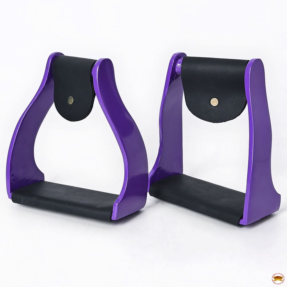 HILASON 3 in Neck Western Horse Heavy Duty Iron Saddle Stirrups Pair