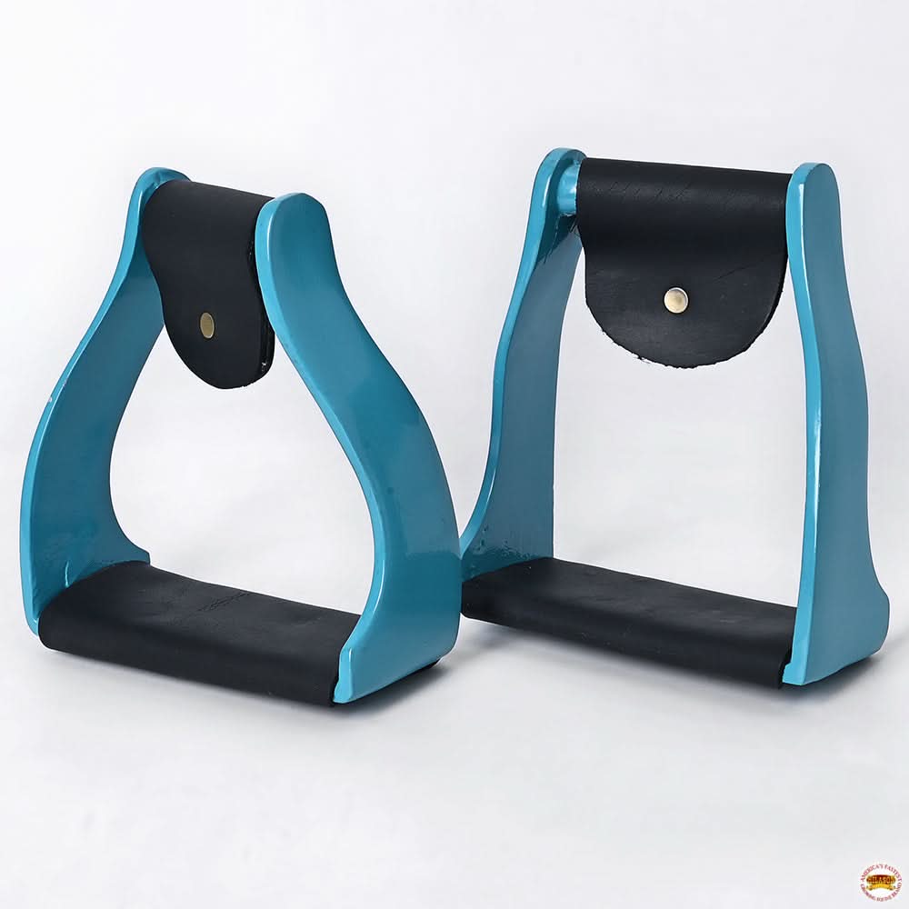 HILASON 3 in Neck Western Horse Heavy Duty Iron Saddle Stirrups Pair