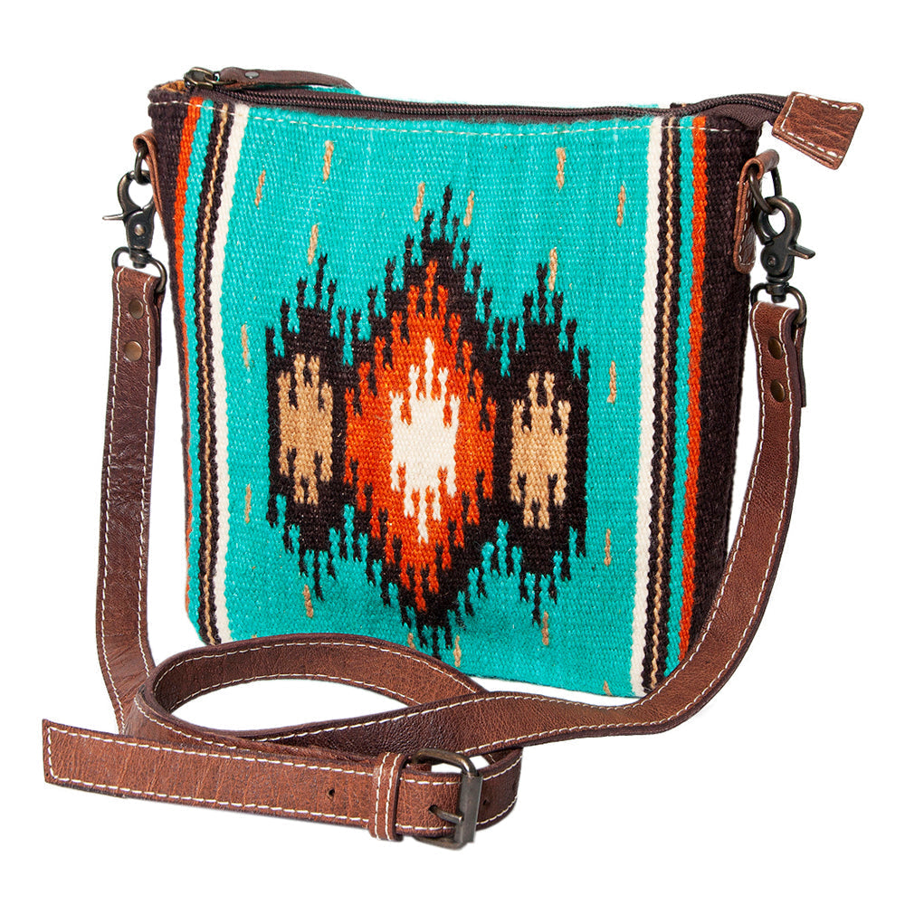 American Darling ADBG1006A Large Crossbody Saddle Blanket Genuine Leather women bag western handbag purse