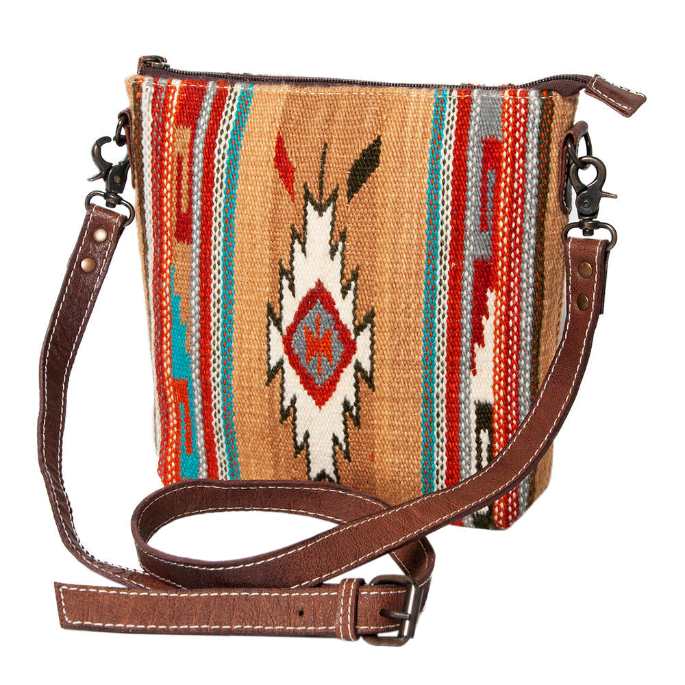 American Darling ADBG1006A Large Crossbody Saddle Blanket Genuine Leather women bag western handbag purse