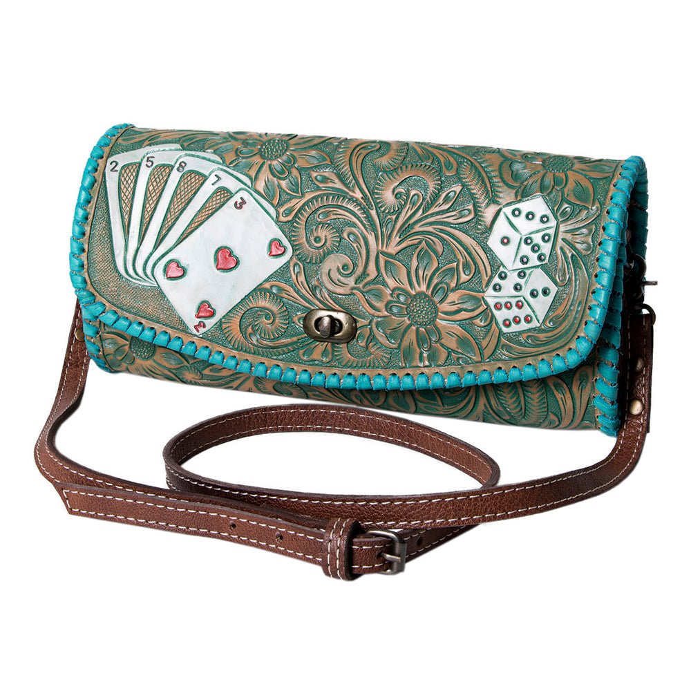 American Darling Wallet Hand Tooled Genuine Leather women bag western handbag purse
