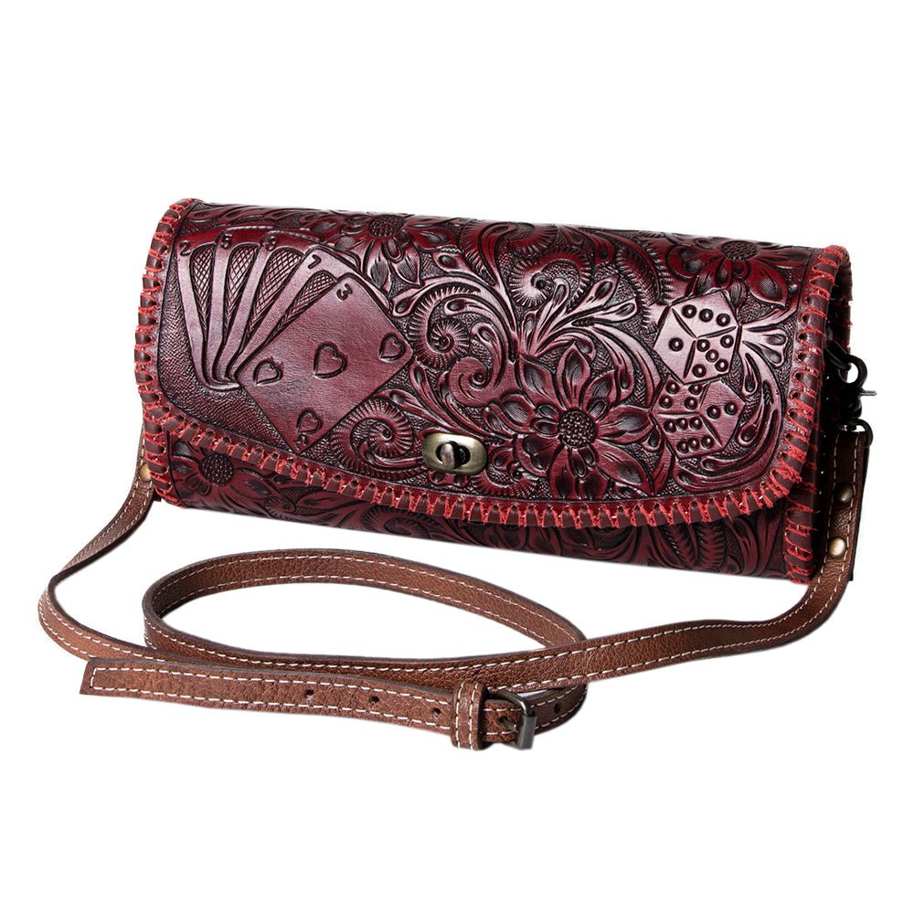 American Darling Wallet Hand Tooled Genuine Leather women bag western handbag purse