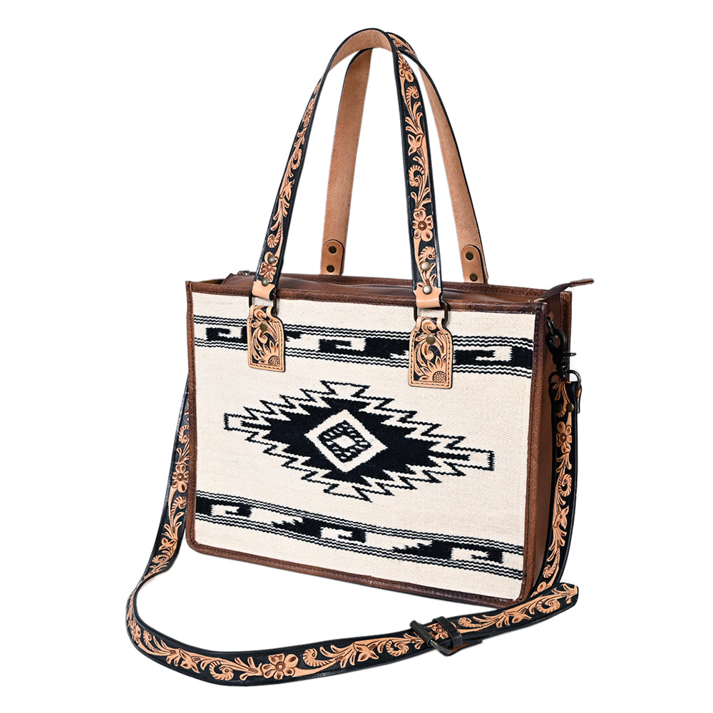 American Darling ADBG1033A Tote Saddle Blanket Genuine Leather women bag western handbag purse