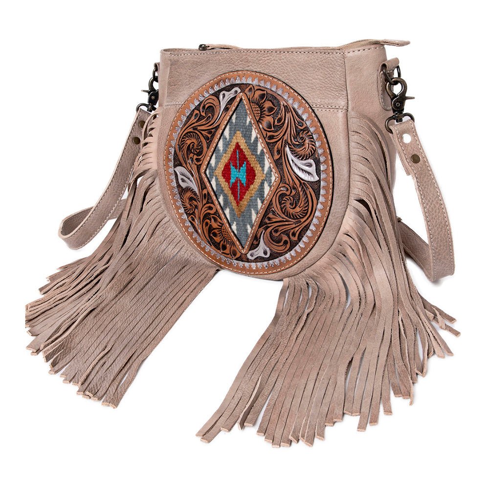 American Darling Messenger Hand Tooled Hair-On Genuine Leather women bag western handbag purse