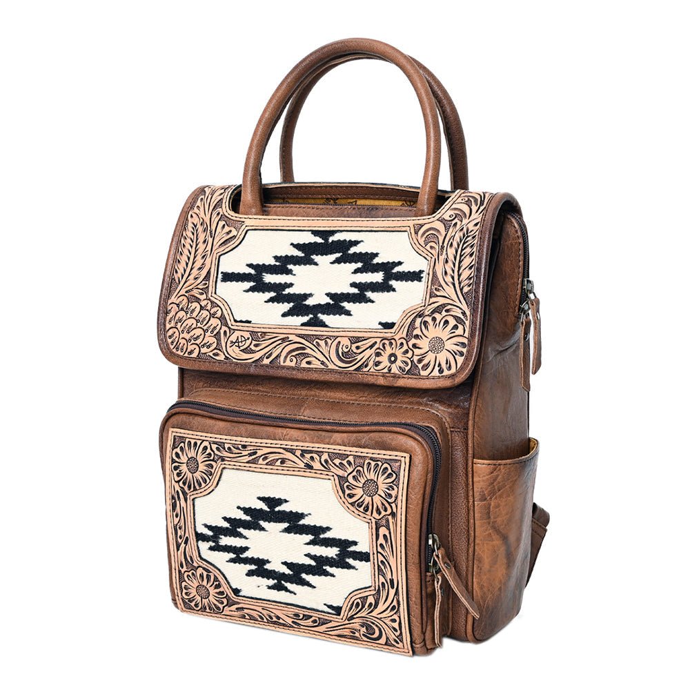 American Darling Backpack Hand Tooled Crocodile embossed Genuine Leather women bag western handbag purse