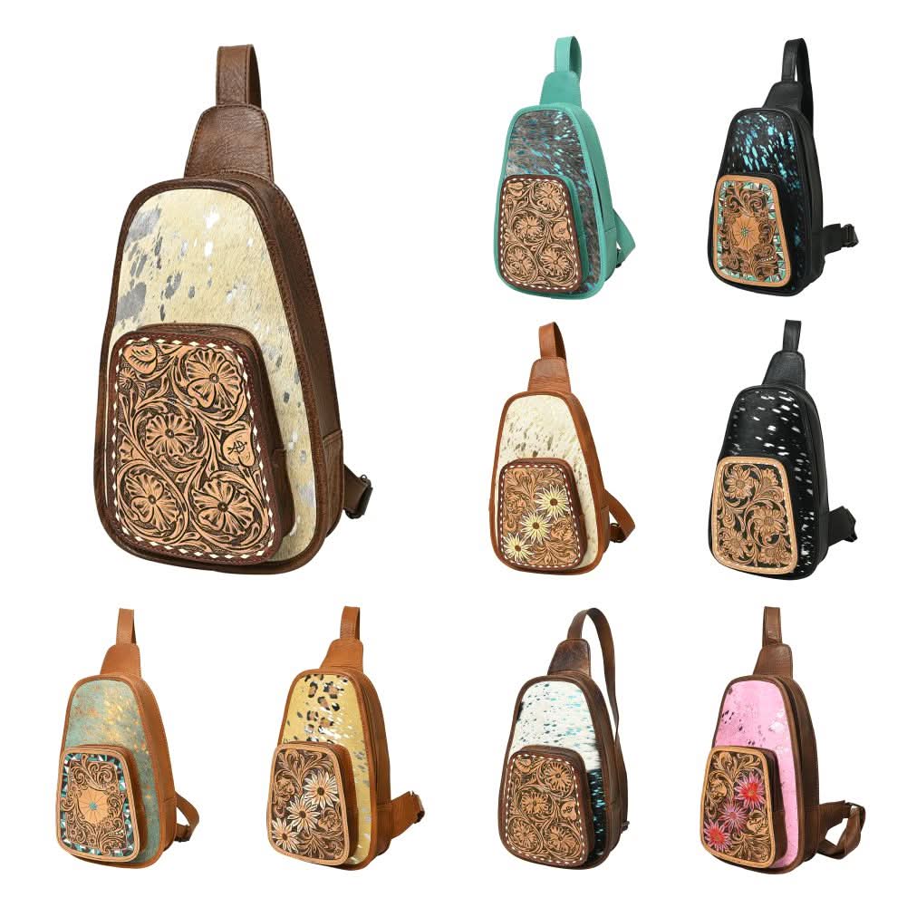 American Darling Sling Hand Tooled Saddle Blanket Genuine Leather women bag western handbag purse