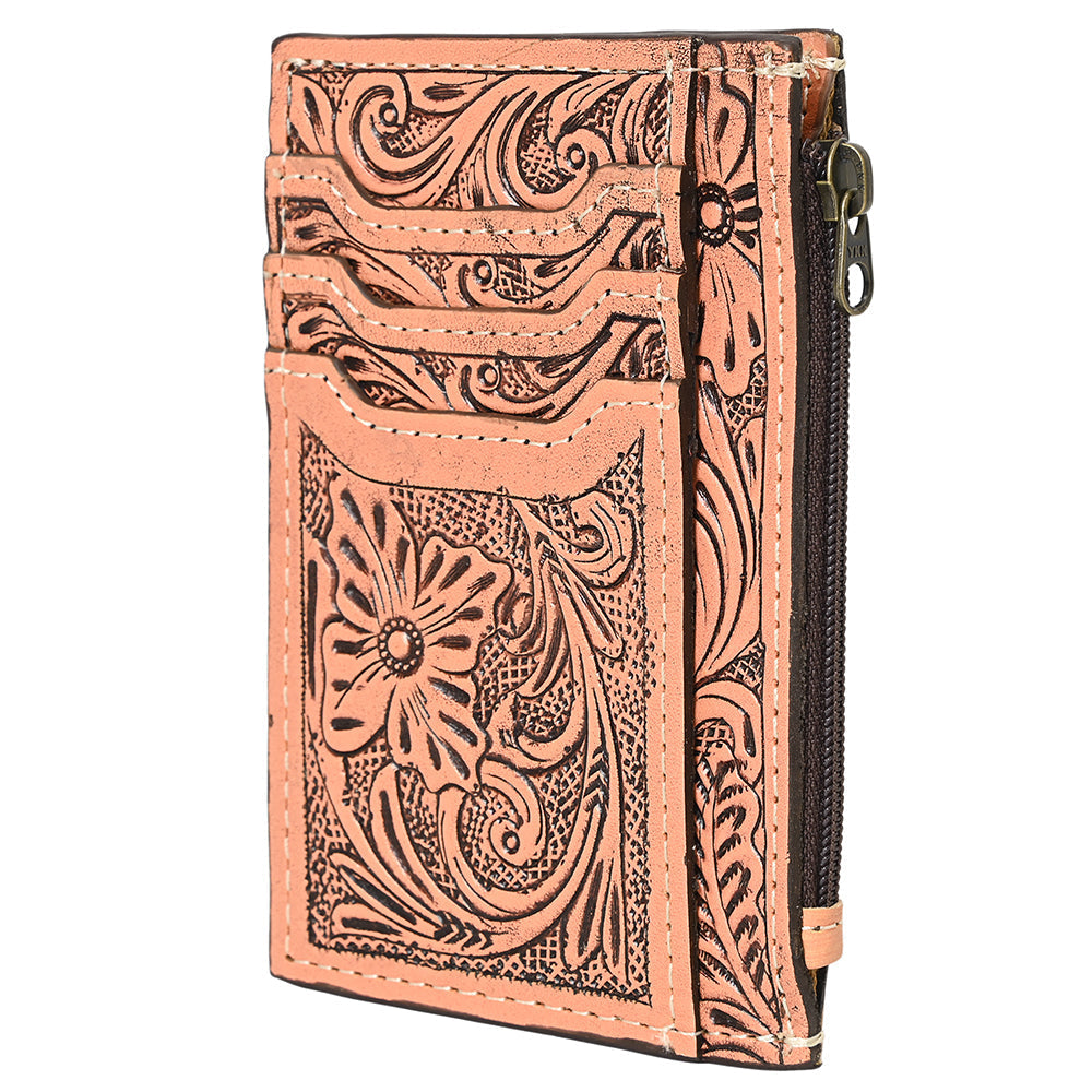 American Darling Card-Holder Hand Tooled Genuine Leather Women Bag Western Handbag Purse