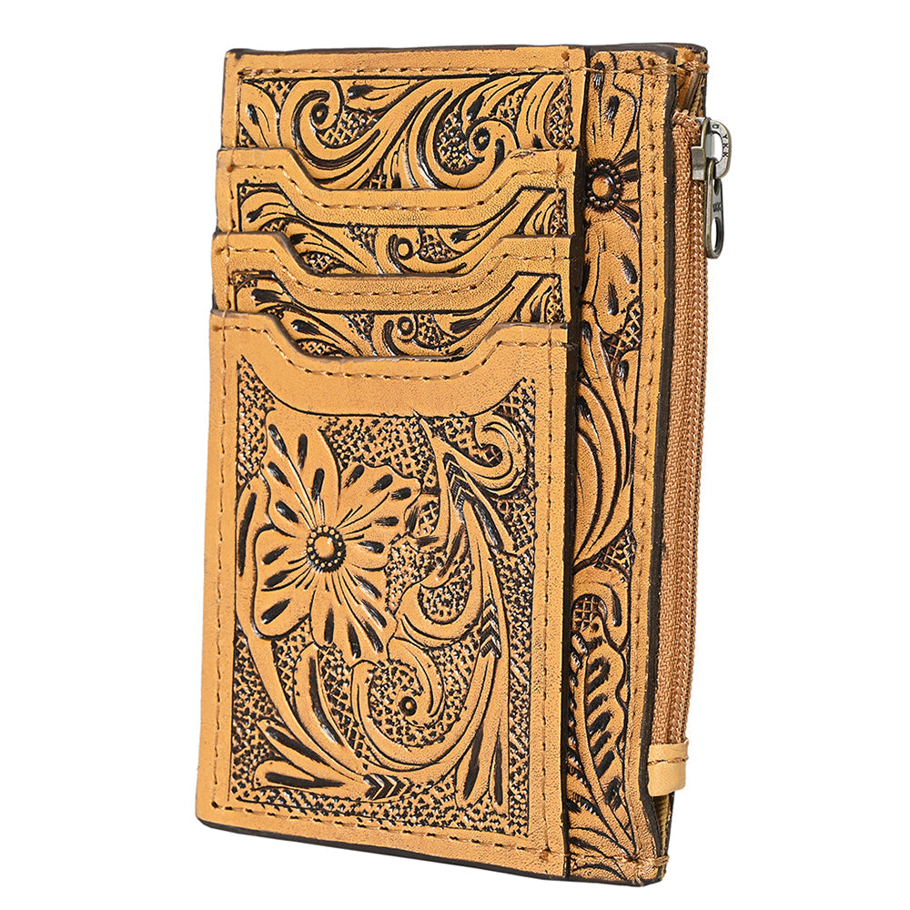 American Darling Card-Holder Hand Tooled Genuine Leather Women Bag Western Handbag Purse