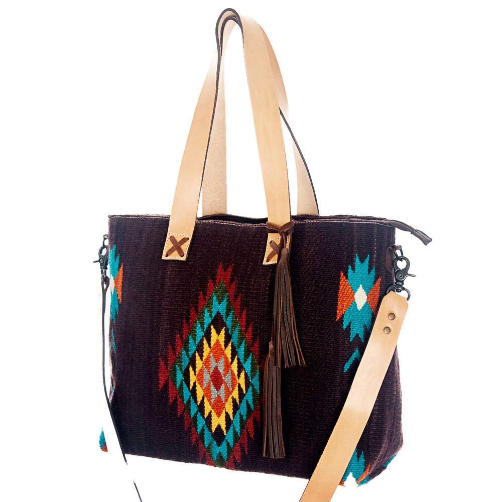 American Darling ADBG573D1 Tote Saddle Blanket Genuine Leather Women Bag Western Handbag Purse