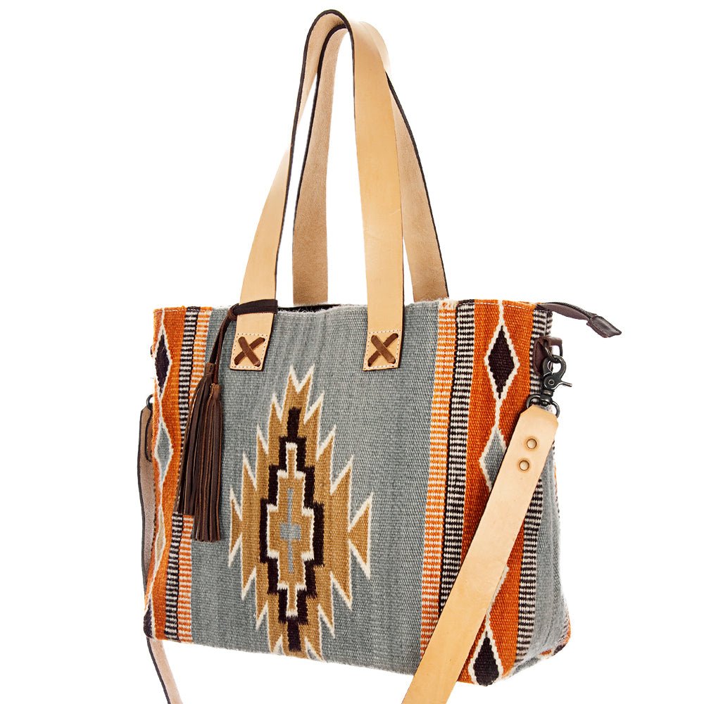 American Darling ADBG573D1 Tote Saddle Blanket Genuine Leather Women Bag Western Handbag Purse