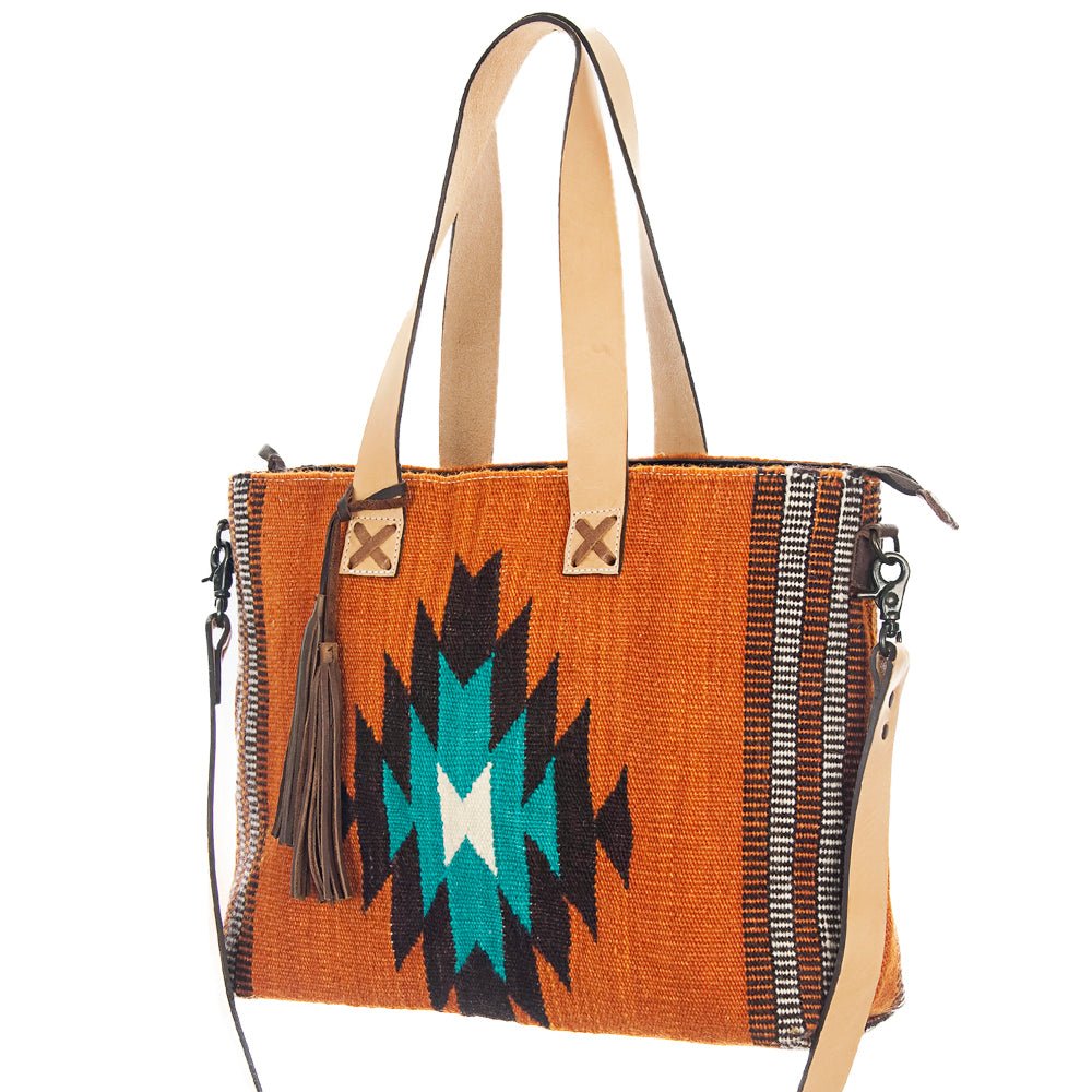 American Darling ADBG573D1 Tote Saddle Blanket Genuine Leather Women Bag Western Handbag Purse