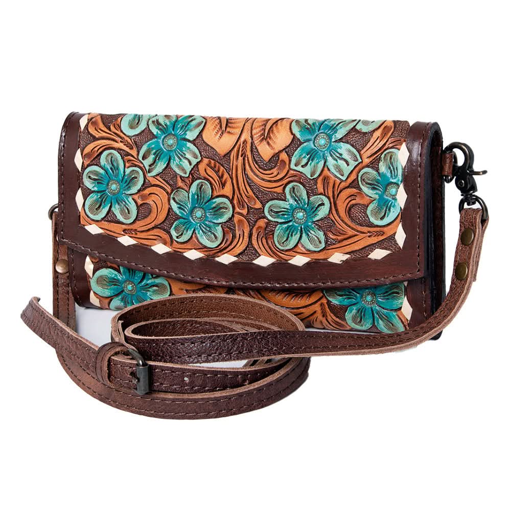 American Darling Wallet Hand Tooled Genuine Leather women bag western handbag purse