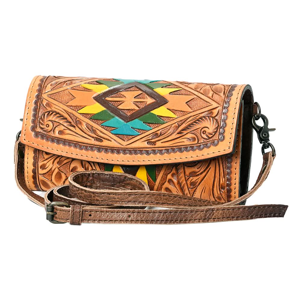 American Darling Wallet Hand Tooled Genuine Leather women bag western handbag purse